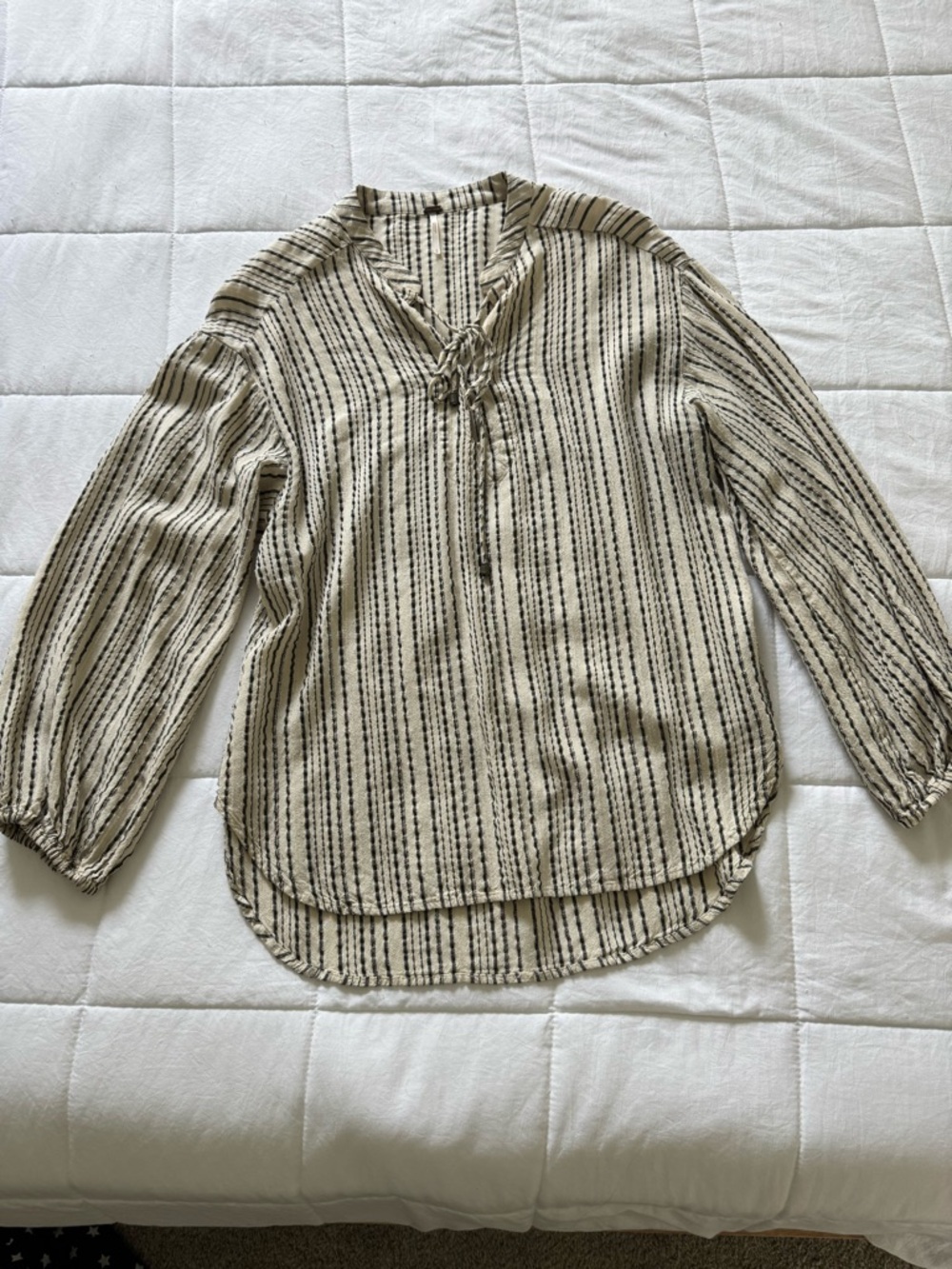 Free People Tunic Balloon Sleeve Shirt